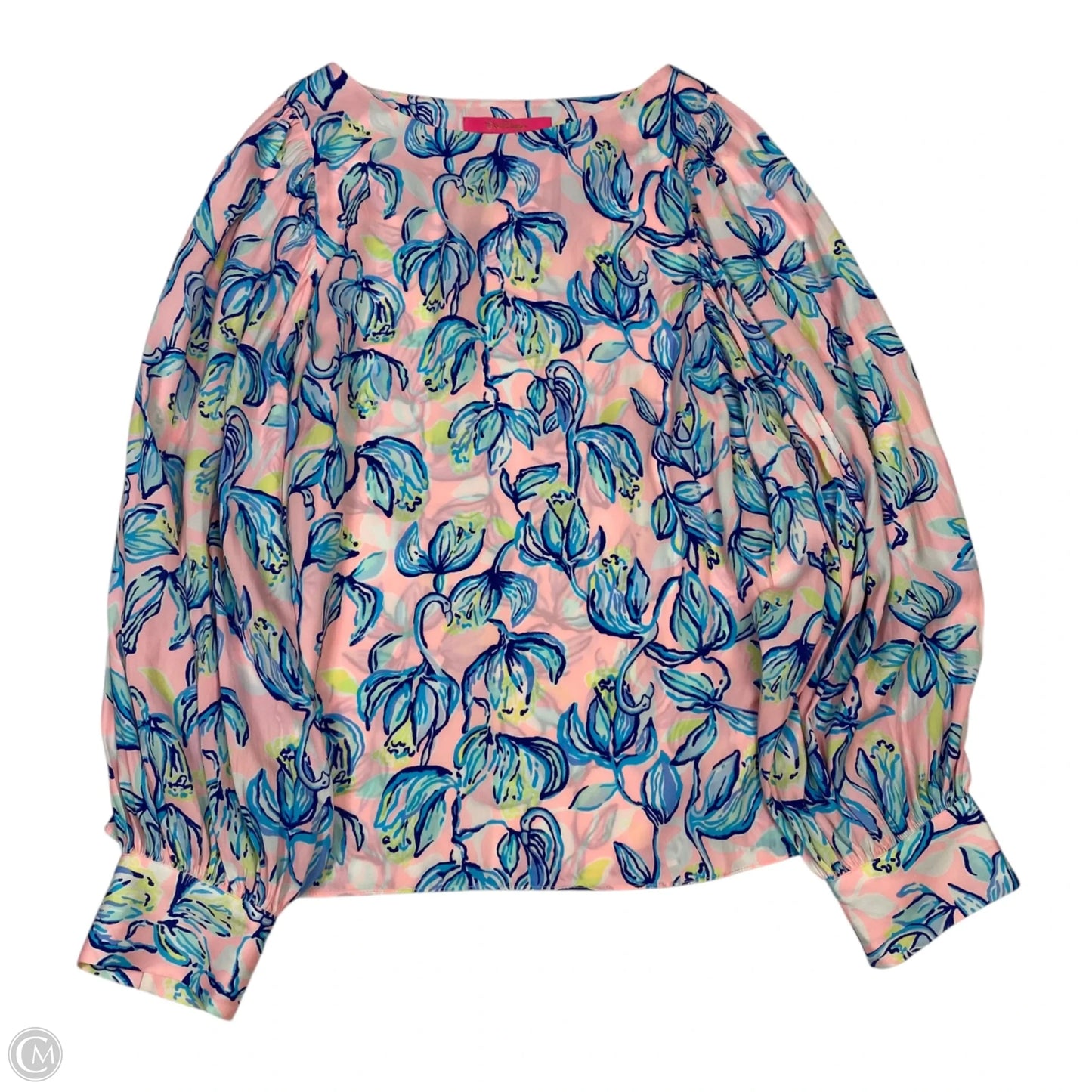 Blouse Designer By Lilly Pulitzer In Blue & Pink, Size: Xs