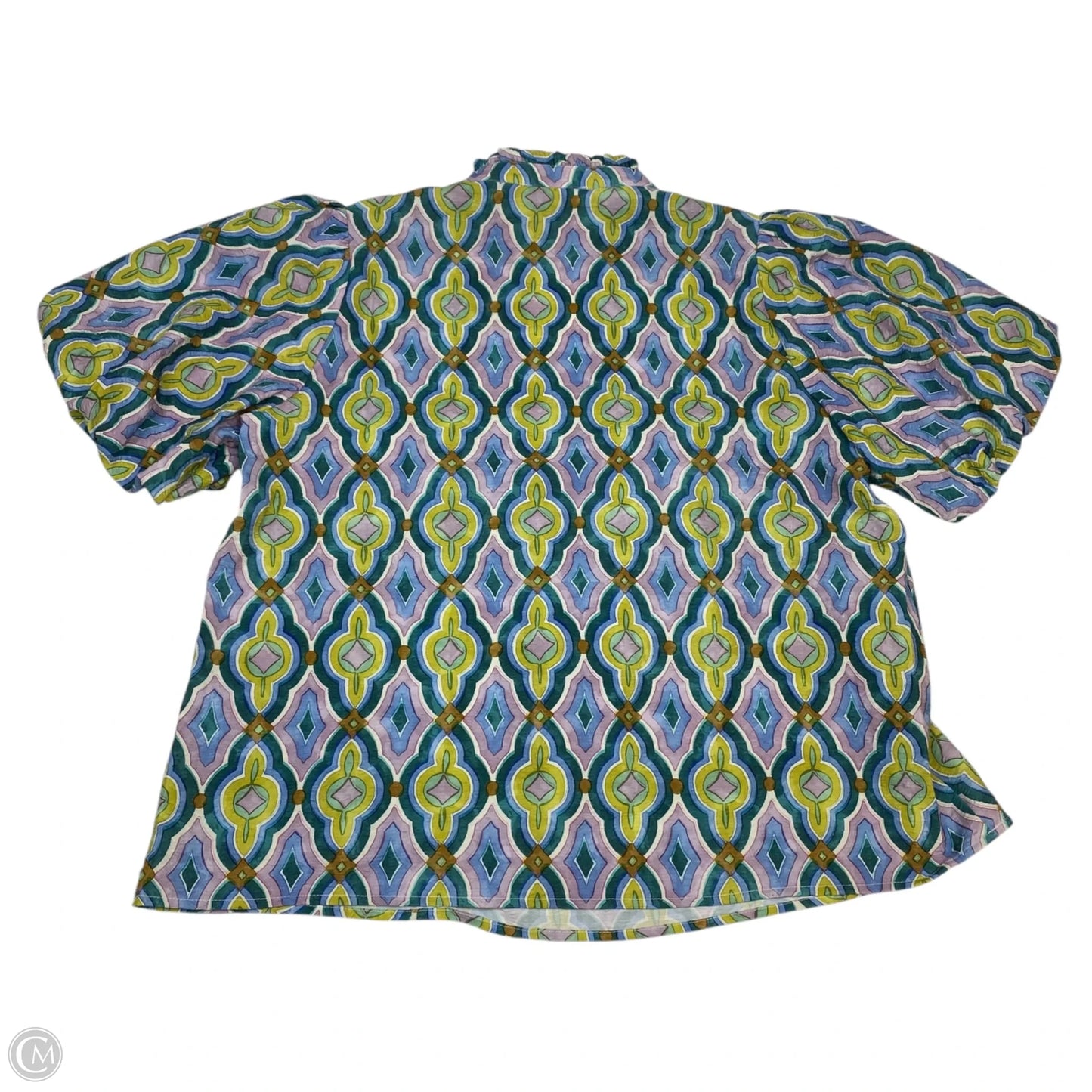 Top Short Sleeve By Thml In Blue & Green, Size: M