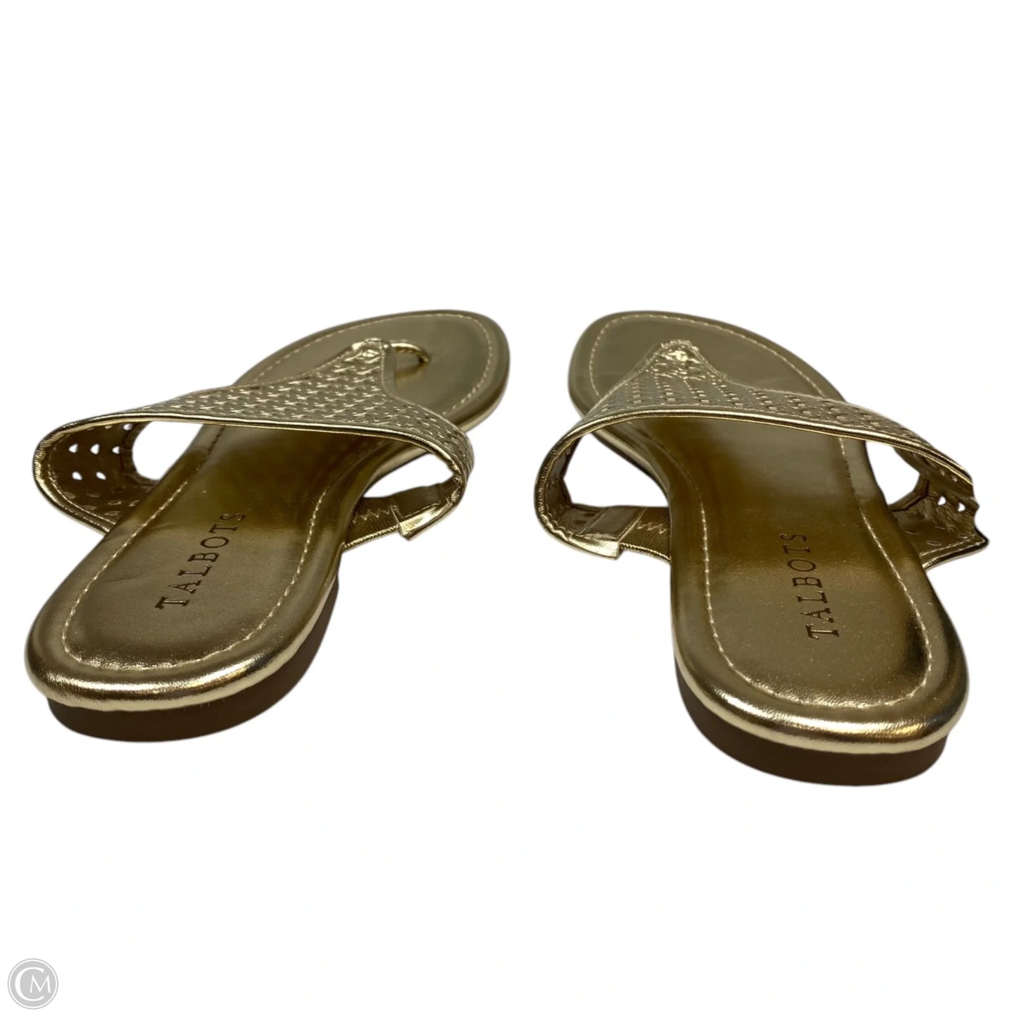 Sandals Flip Flops By Talbots In Gold, Size: 8