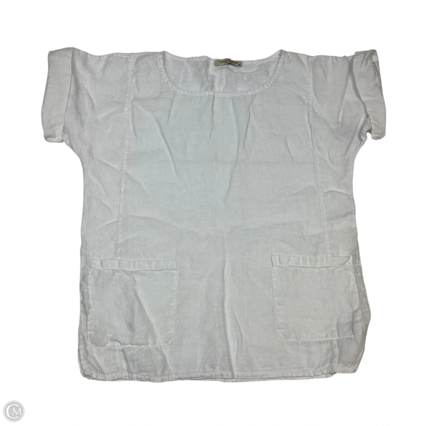 Top Short Sleeve By Francesca Bettini In White, Size: M