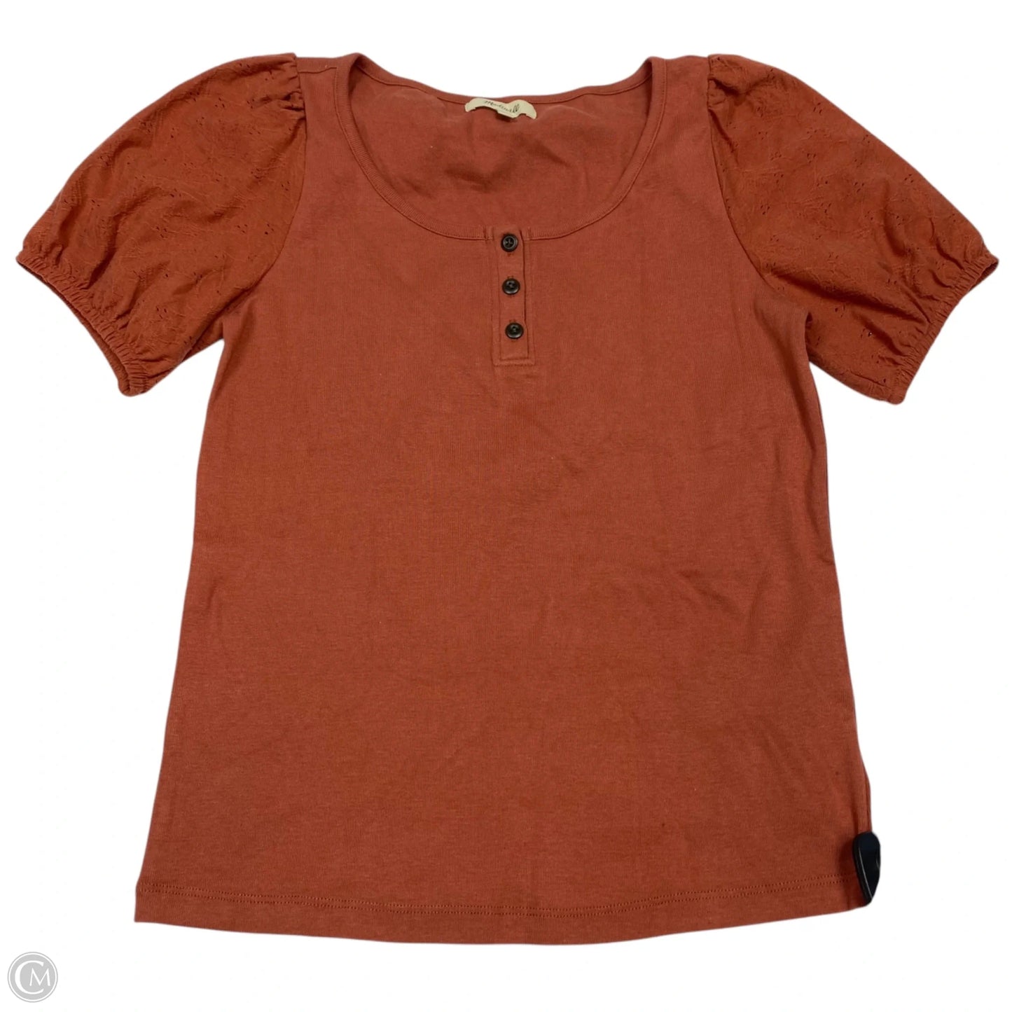 Top Short Sleeve By Madewell In Orange, Size: Xs