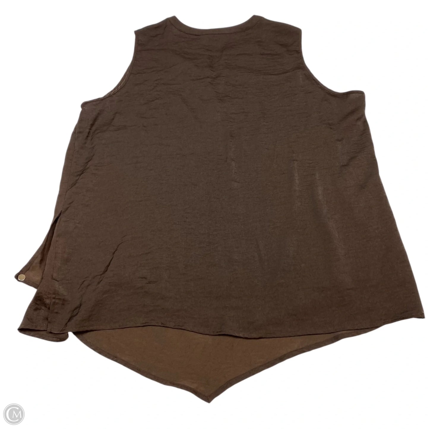 Blouse Sleeveless By Chicos In Brown, Size: Xl