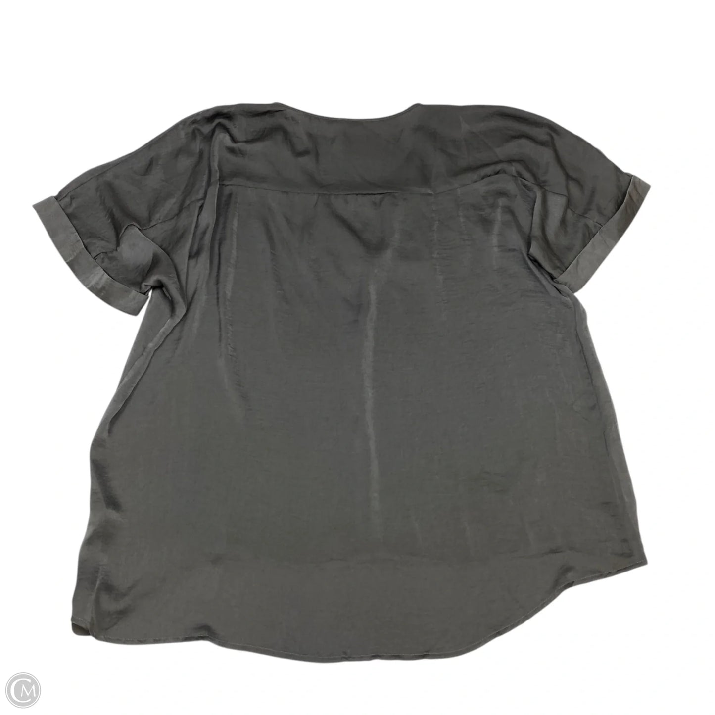 Blouse Short Sleeve By Glam In Grey, Size: L