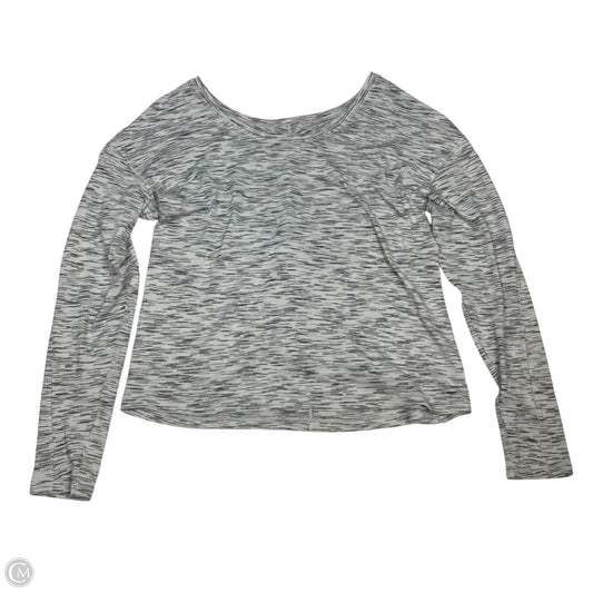 Athletic Top Long Sleeve Crewneck By Lululemon In Grey, Size: L