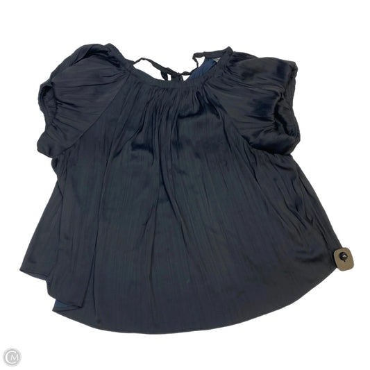 Blouse Short Sleeve By Anthropologie In Black, Size: 1x