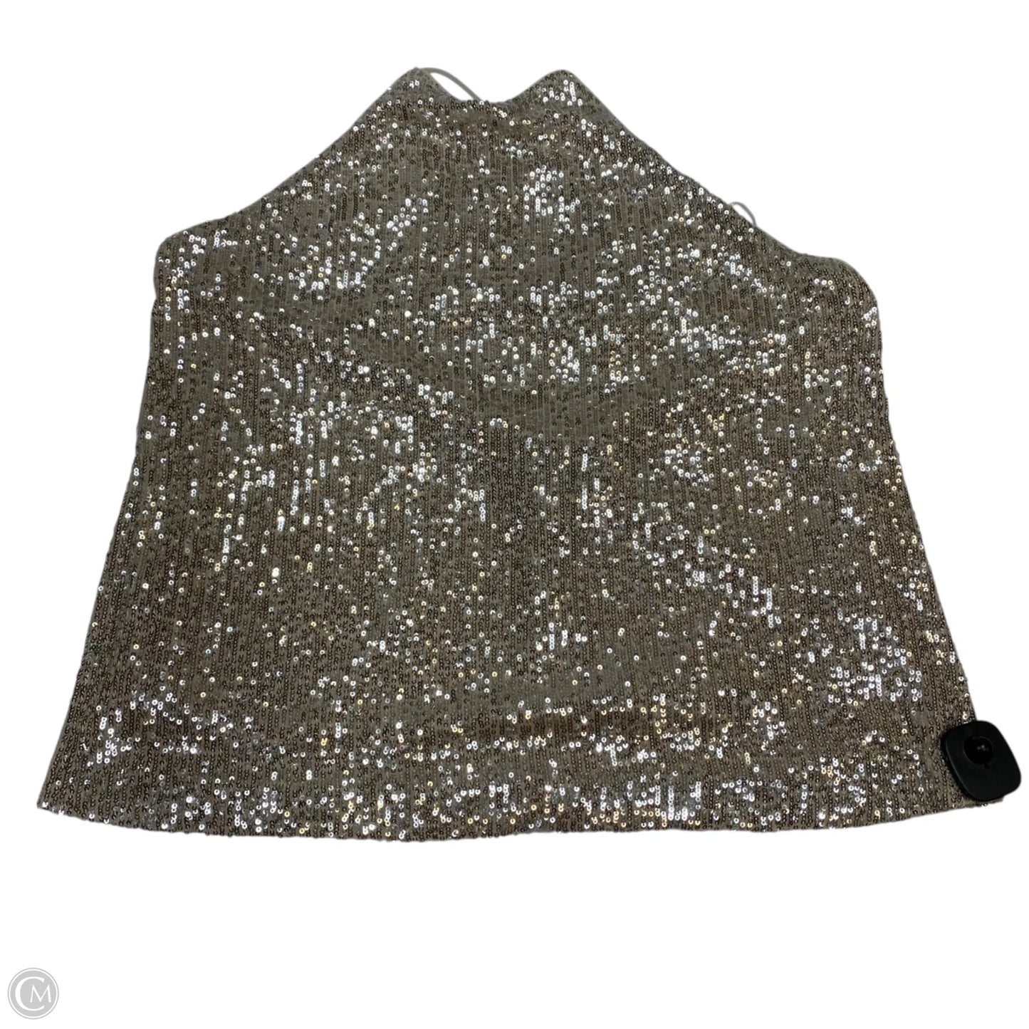 Top Sleeveless By Banana Republic In Silver, Size: L