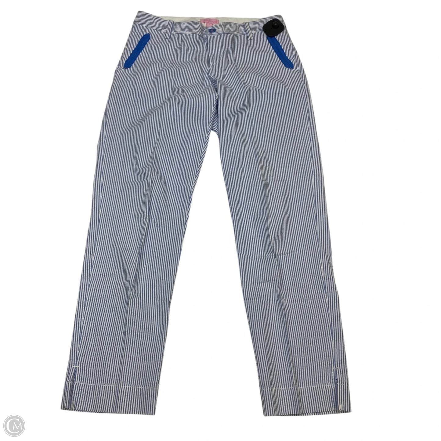 Pants Designer By Lilly Pulitzer In Blue & White, Size: 2