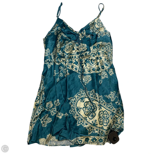 Dress Casual Short By Zara In Cream & Green, Size: L