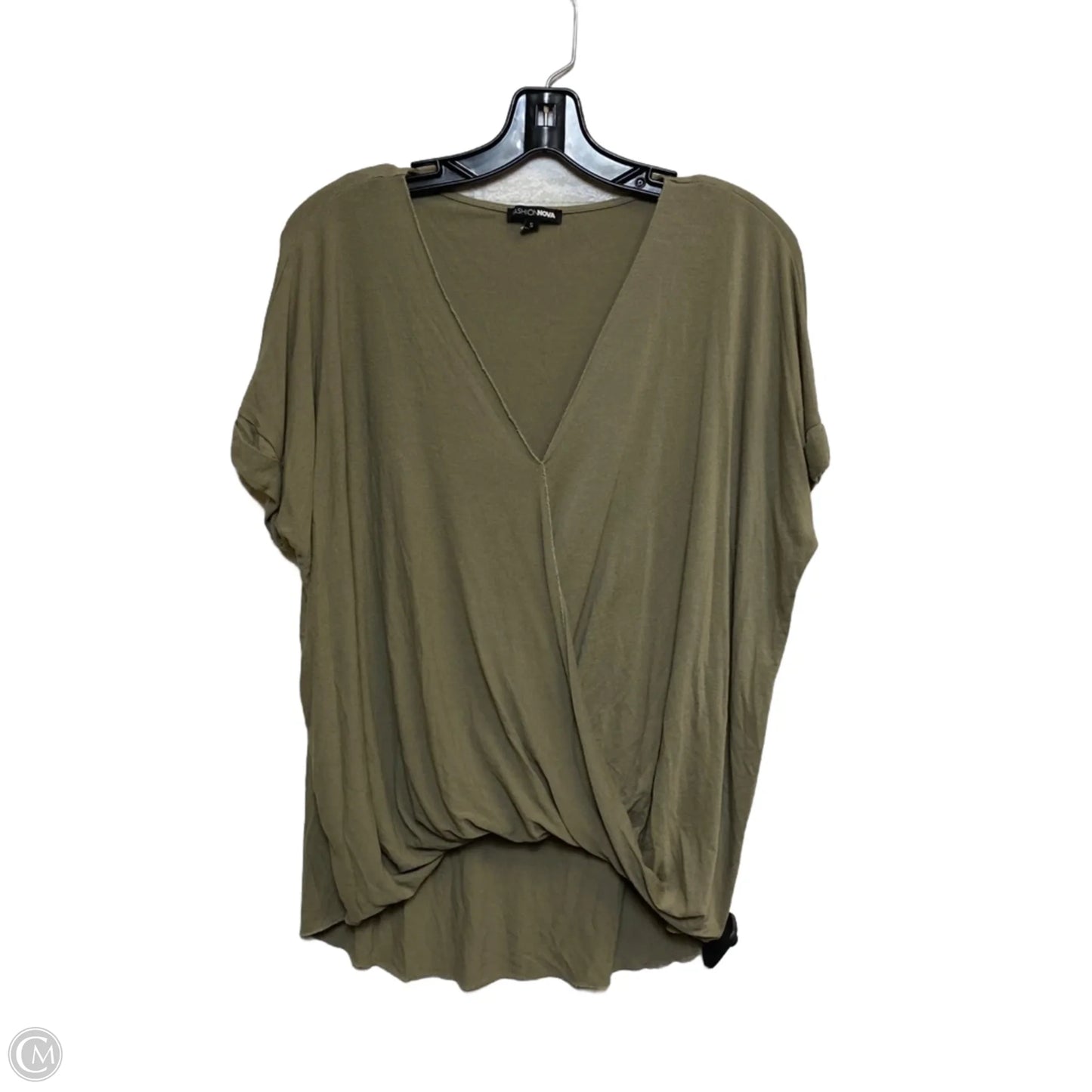 Top Short Sleeve By Shein In Green, Size: S