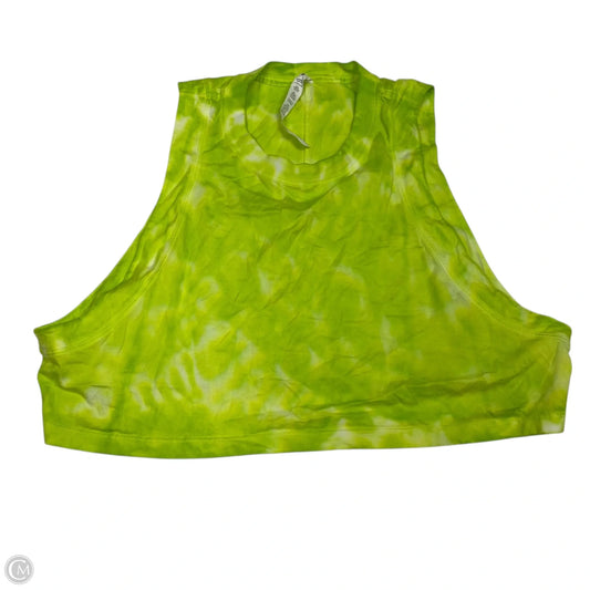 Athletic Tank Top Designer By Lululemon In Green & White, Size: L