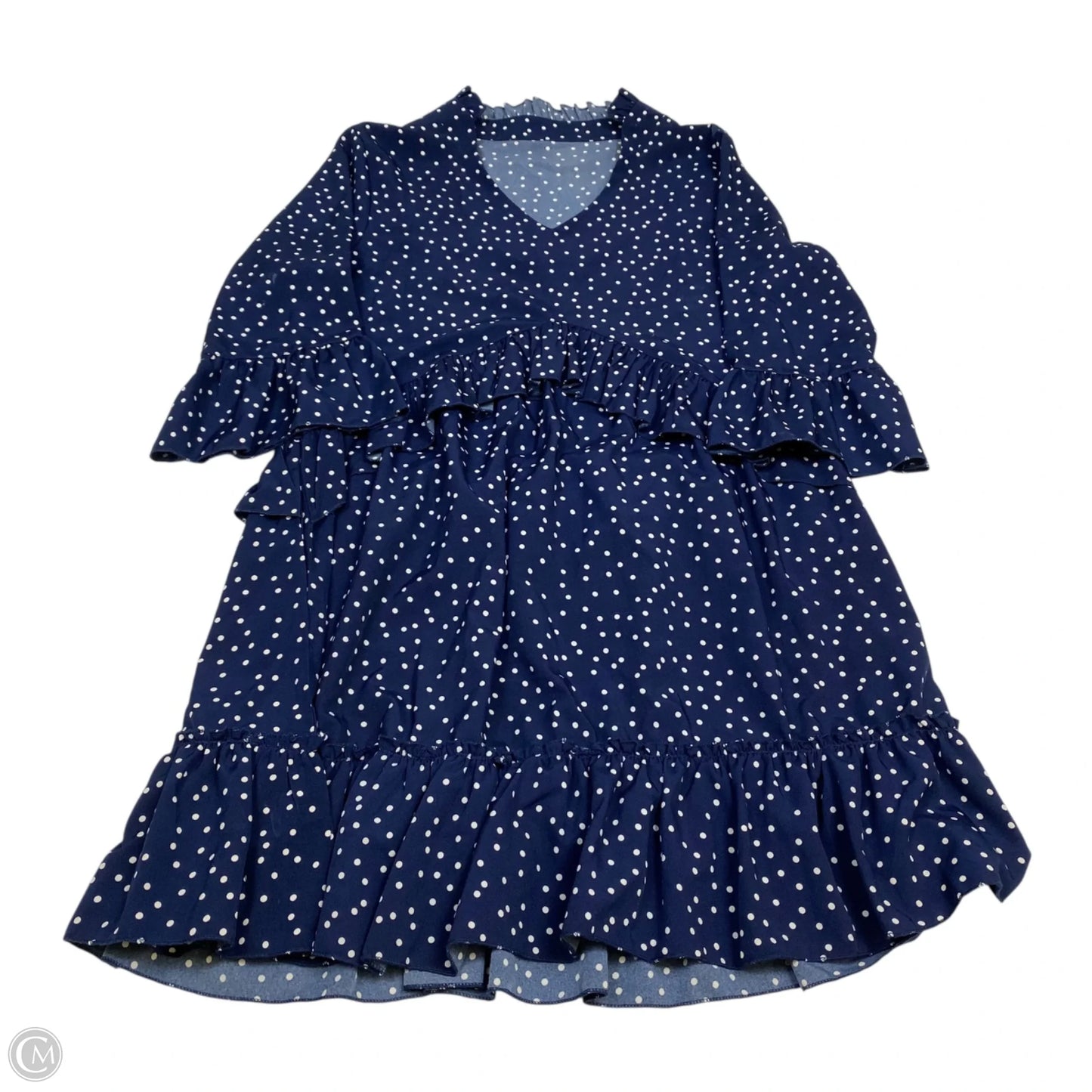 Dress Casual Short By Cmf In Blue & White, Size: S