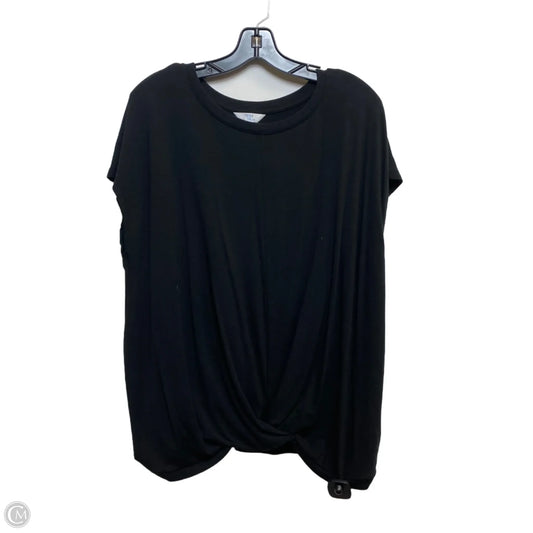 Top Short Sleeve By Time And Tru In Black, Size: Xl