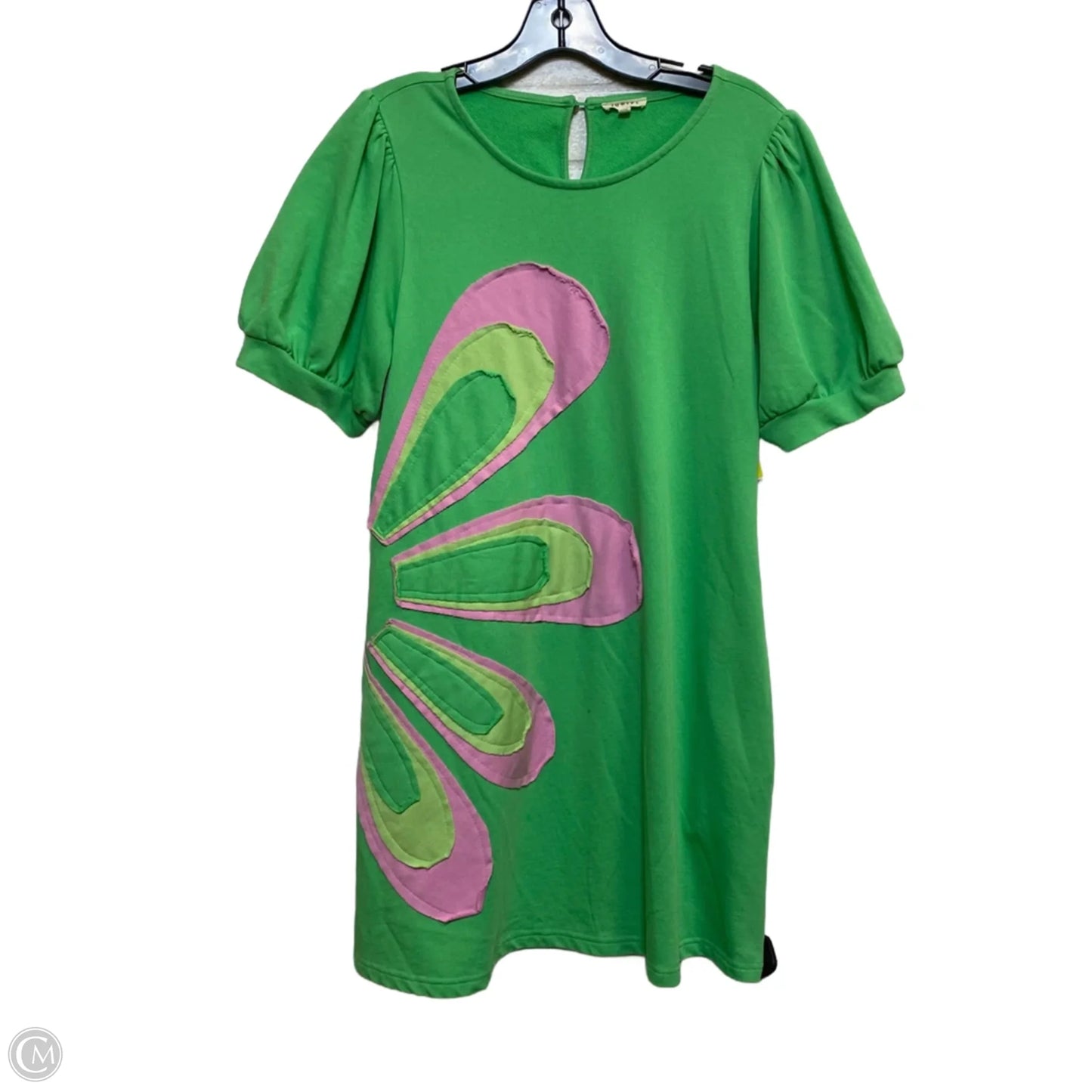 Dress Casual Short By Jodifl In Green & Pink, Size: S