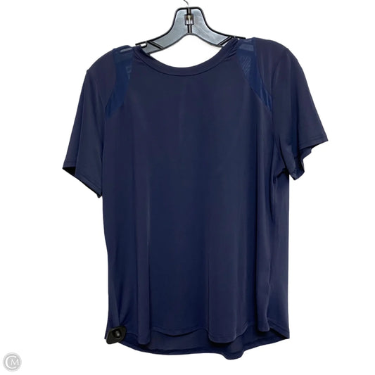 Athletic Top Short Sleeve By Shein In Navy, Size: M