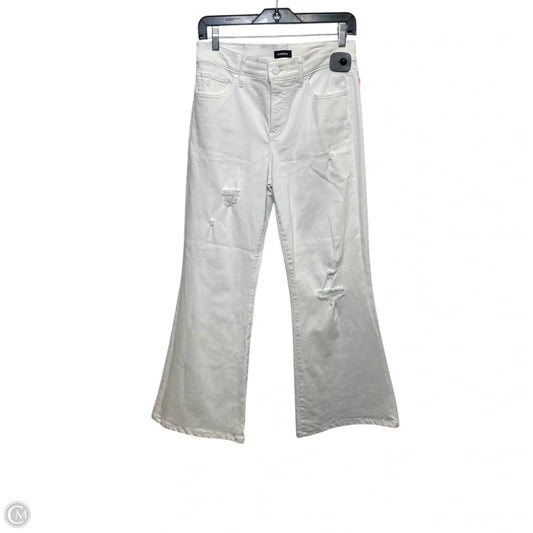 Jeans Flared By Express In White Denim, Size: 6
