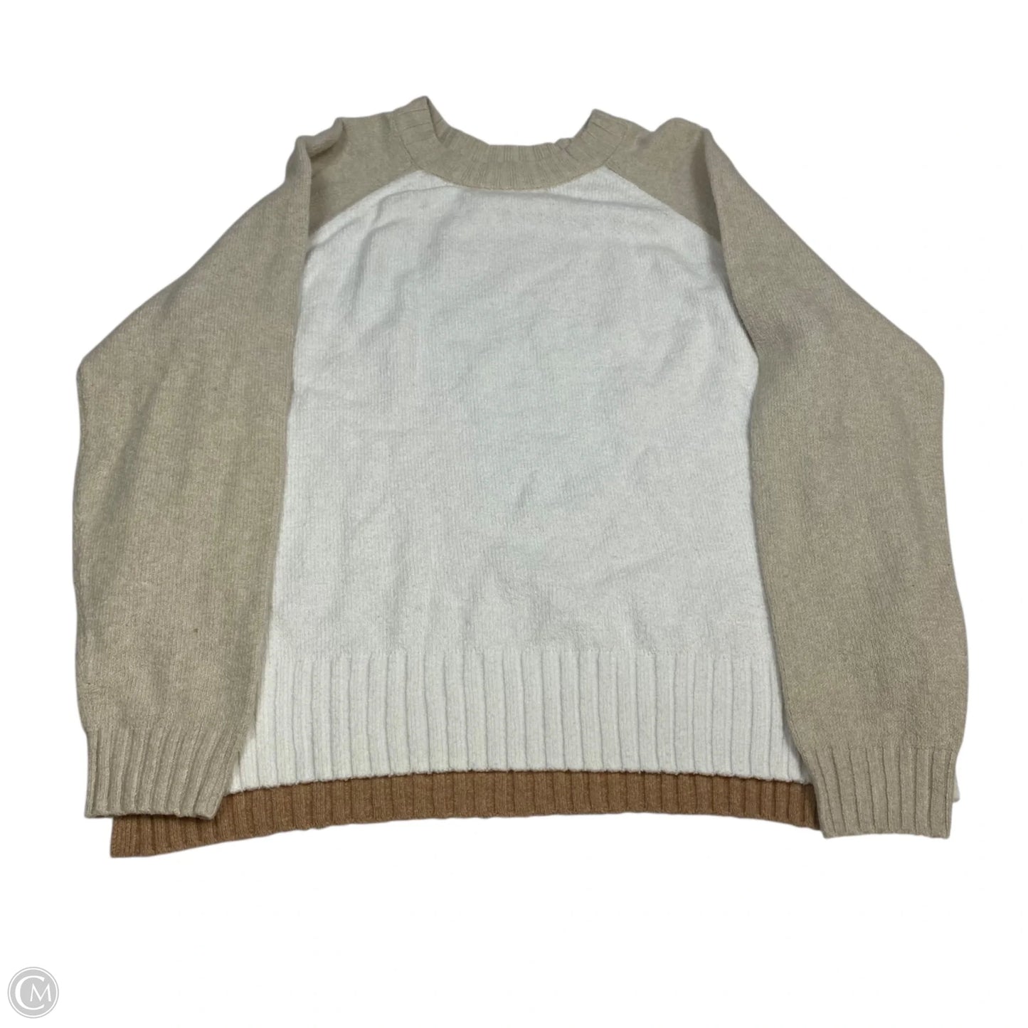 Sweater By Time And Tru In Cream & White, Size: Xxl