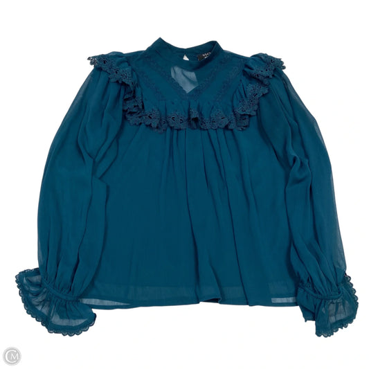 Top Long Sleeve By Vici In Teal, Size: M