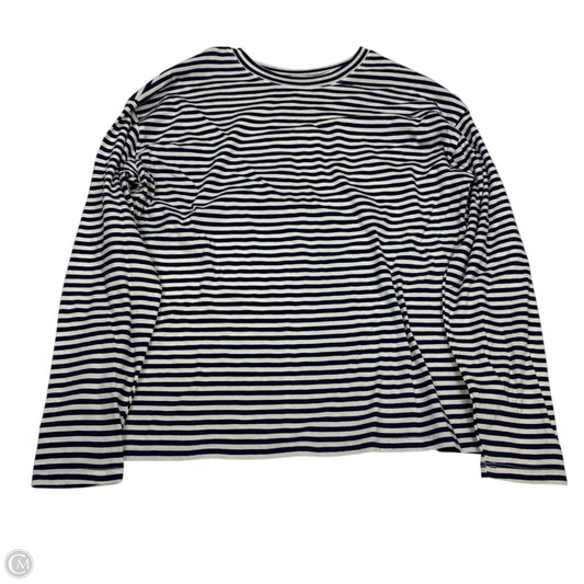 Top Long Sleeve By A New Day In Blue & Cream, Size: S