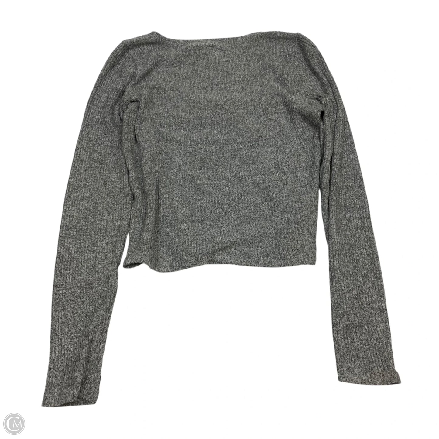 Top Long Sleeve By Hollister In Grey, Size: L