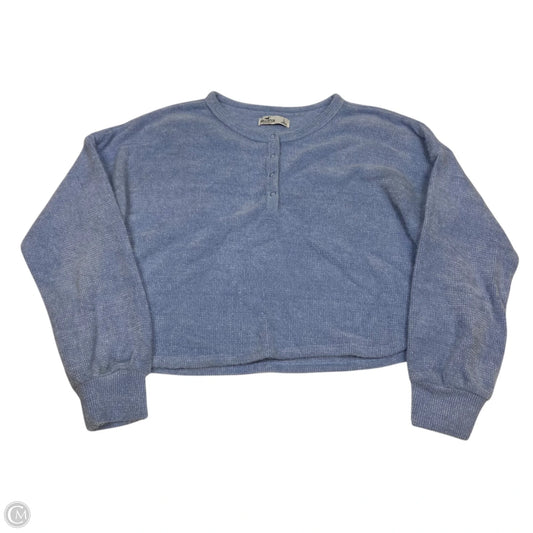 Top Long Sleeve By Hollister In Blue, Size: L