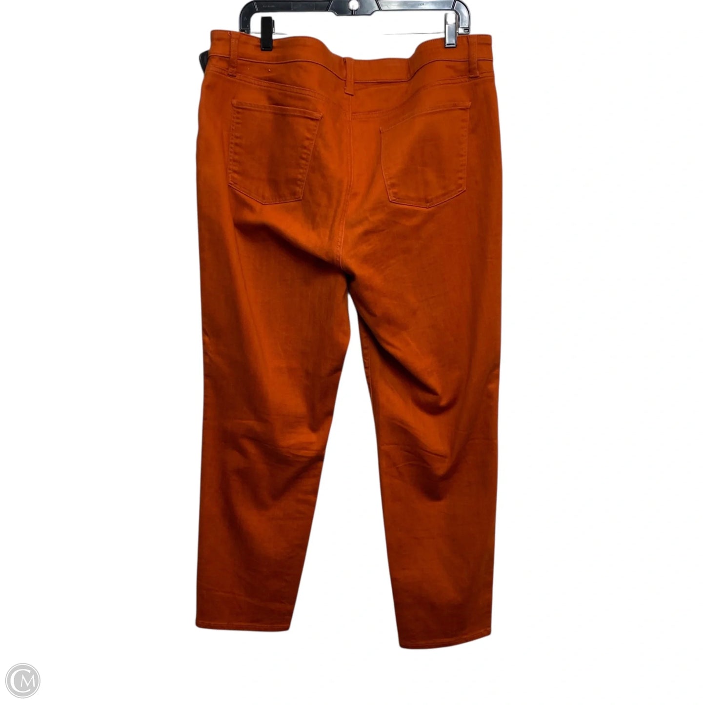 Jeans Skinny By Talbots In Orange Denim, Size: 16