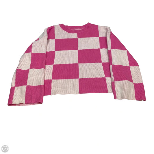 Sweater By Shein In Pink & White, Size: S