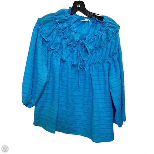 Top Long Sleeve By Hester 7 Orchard In Blue, Size: S