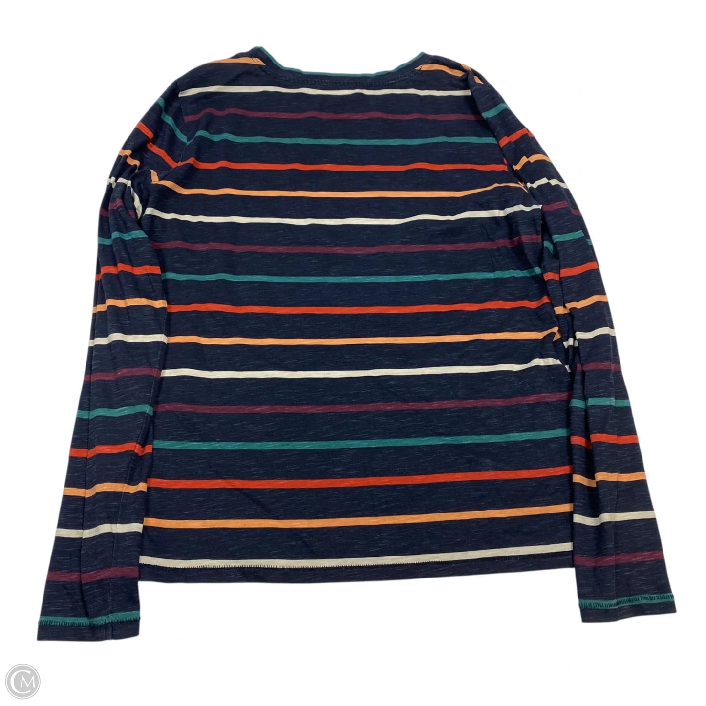 Top Long Sleeve Basic By Sonoma In Blue & Red, Size: M