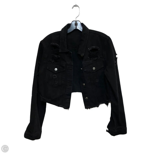 Jacket Denim By Shein In Black Denim, Size: S
