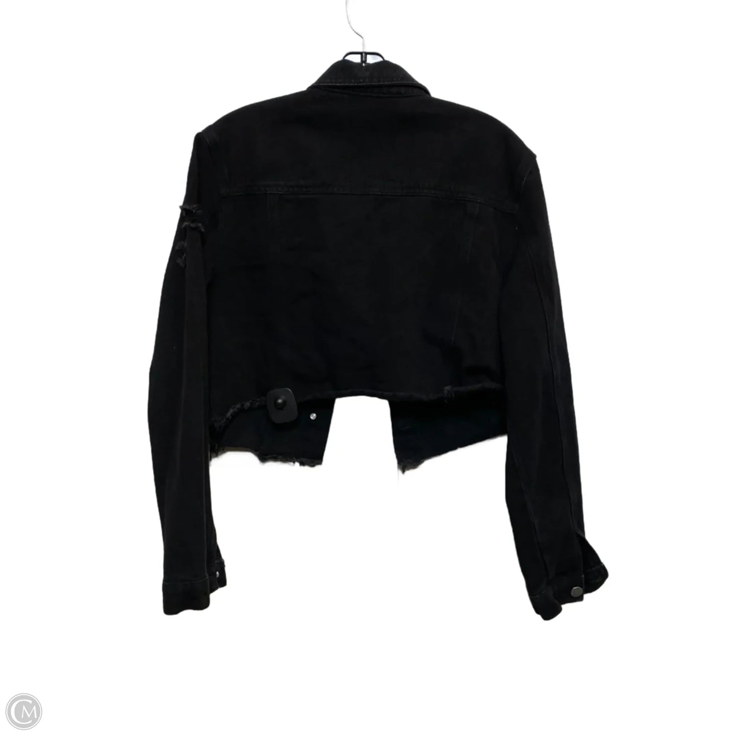 Jacket Denim By Shein In Black Denim, Size: S