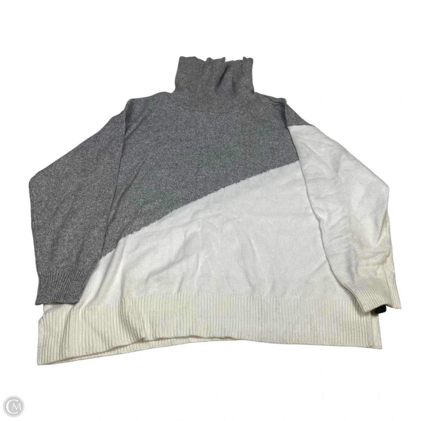 Sweater By Lane Bryant In Grey & White, Size: 3x