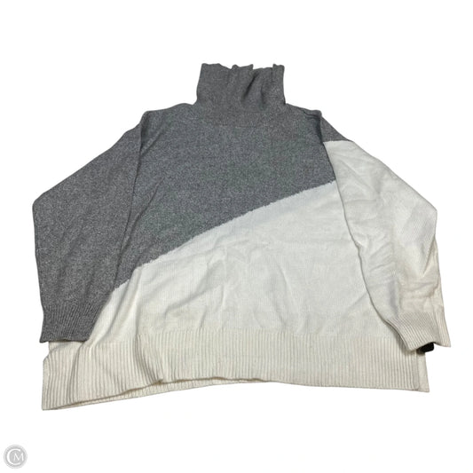 Sweater By Lane Bryant In Grey & White, Size: 3x