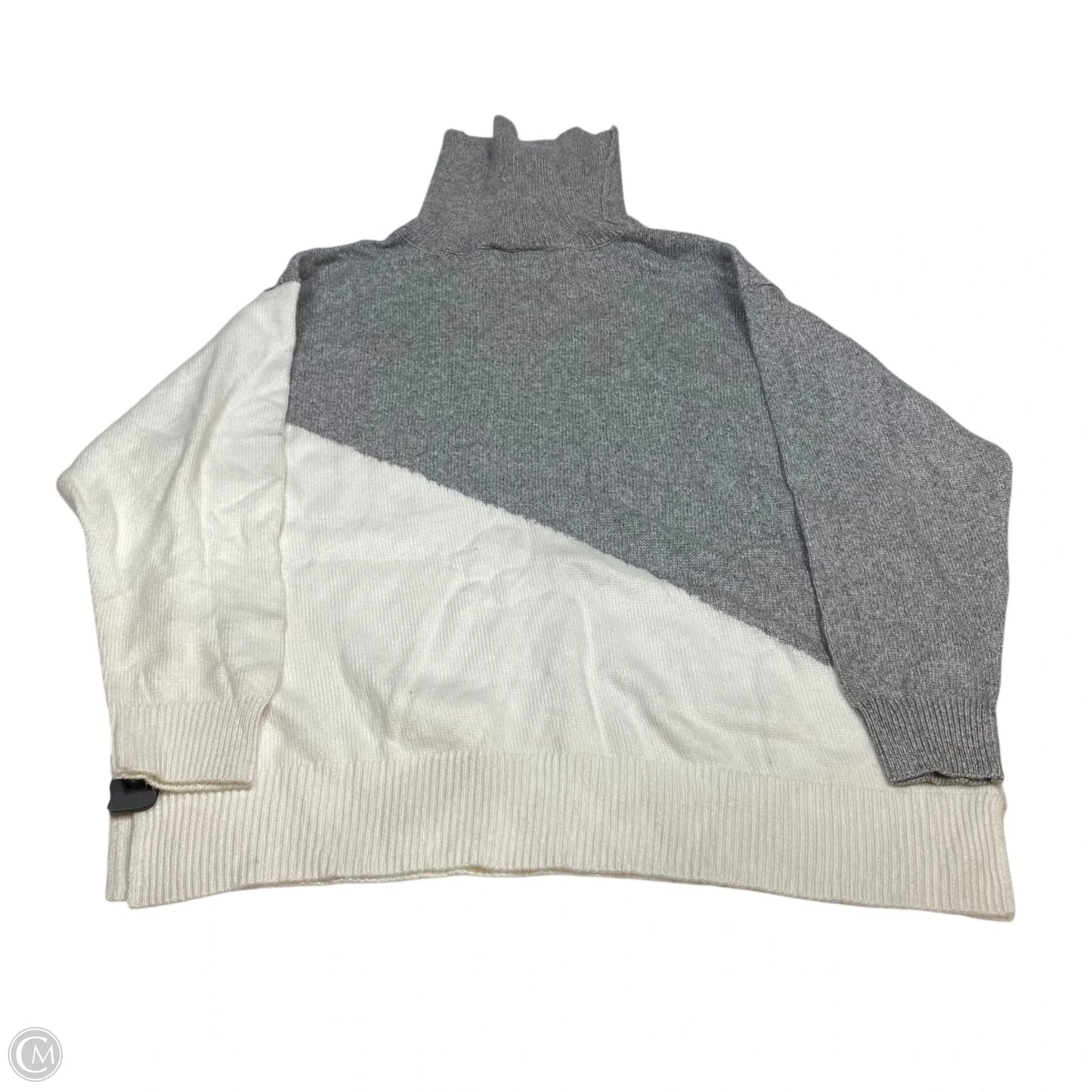 Sweater By Lane Bryant In Grey & White, Size: 3x