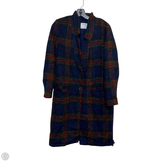 Coat Peacoat By Old Navy In Blue & Red, Size: Xs