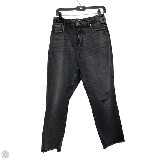 Jeans Straight By Loft In Black Denim, Size: 10