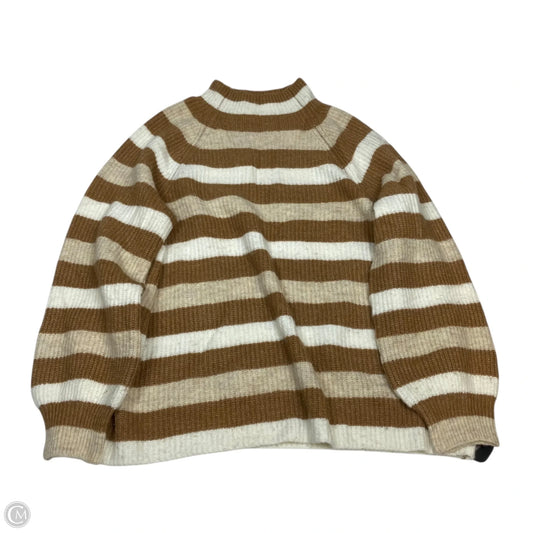 Sweater By Time And Tru In Brown & Cream, Size: 1x
