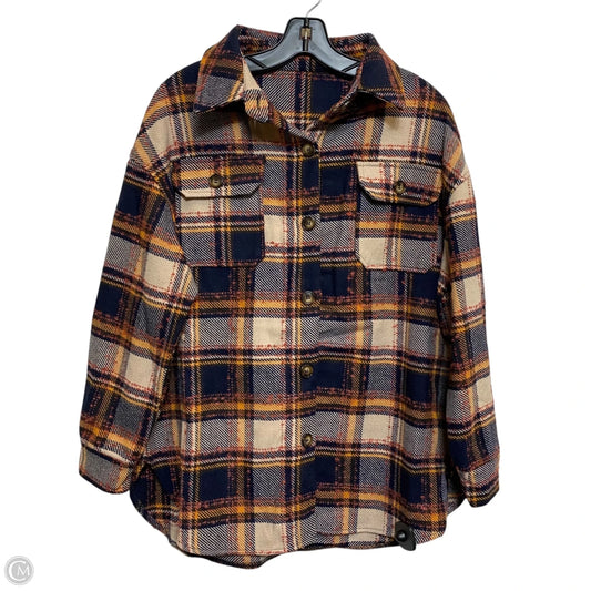 Top Long Sleeve By Clothes Mentor In Blue & Orange, Size: M