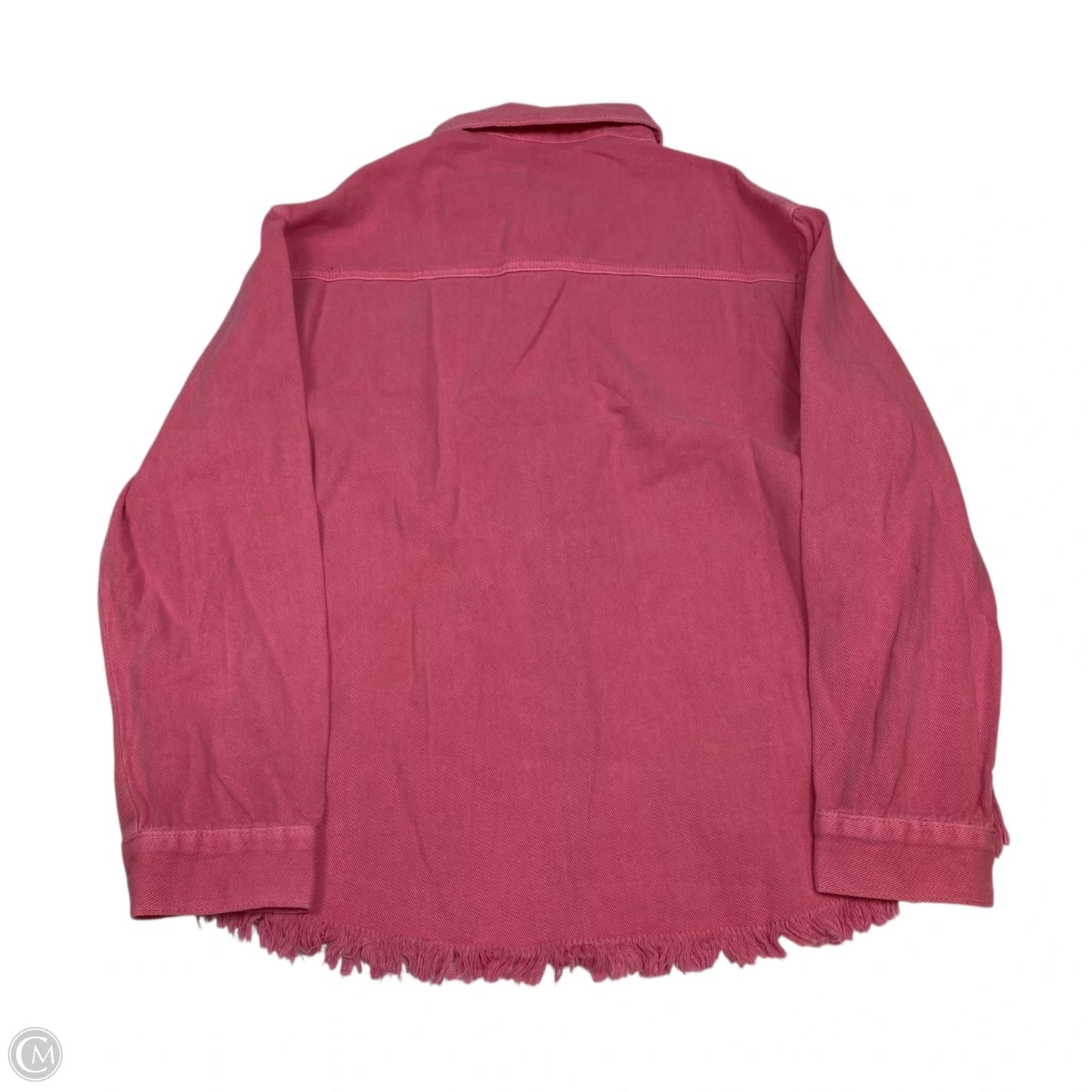 Jacket Denim By Zeagoo In Pink Denim, Size: S