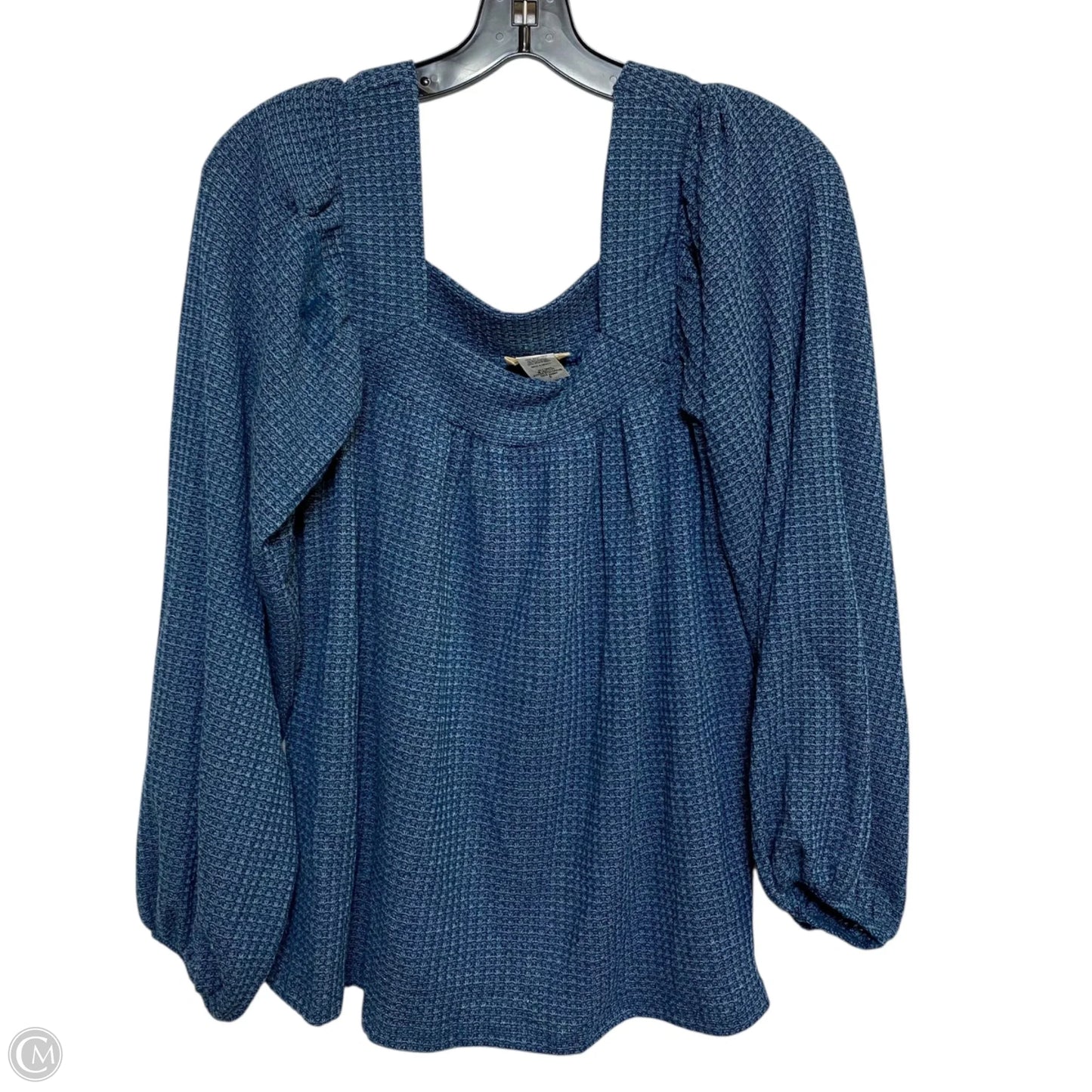 Top Long Sleeve By Bibi In Blue, Size: S