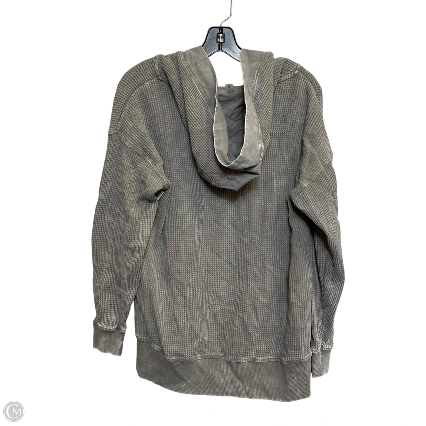 Athletic Sweatshirt Hoodie By Mono B In Grey, Size: S