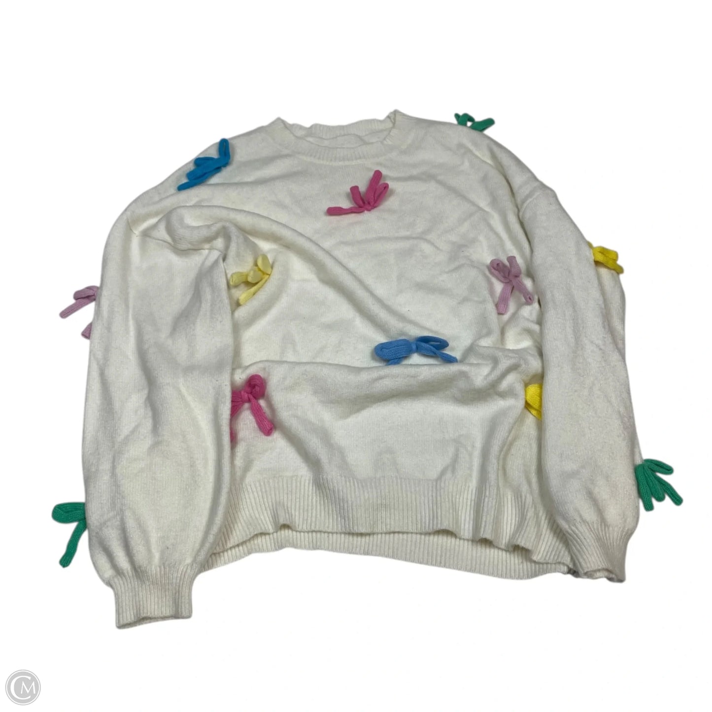 Sweater By Clothes Mentor In Cream, Size: L