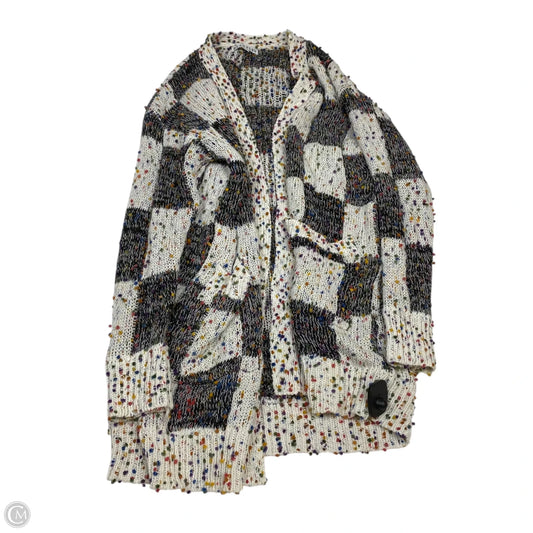 Sweater Cardigan By Blakeley In Black & White, Size: Osfm