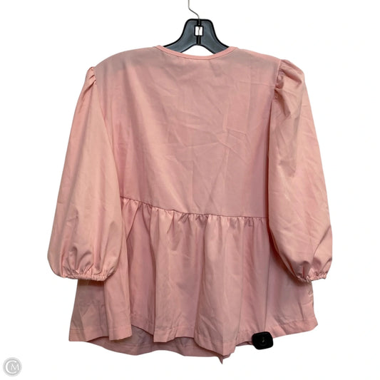 Top Long Sleeve By Shein In Pink, Size: S
