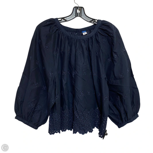 Top Long Sleeve By Old Navy In Navy, Size: M