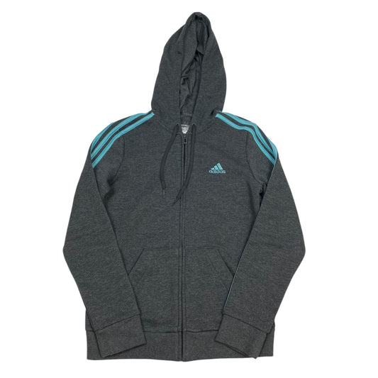 Athletic Jacket By Adidas In Grey, Size: S