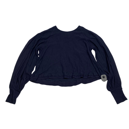 Top Long Sleeve By Free People In Navy, Size: S