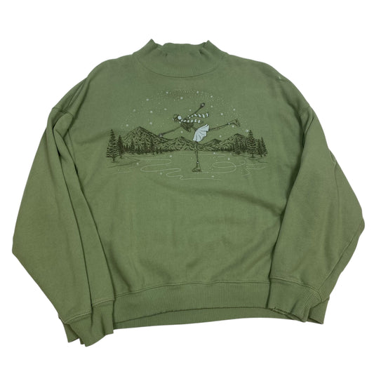 Sweatshirt Crewneck By American Eagle In Green, Size: M