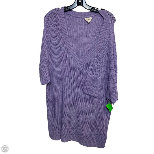 Sweater Short Sleeve By Bibi In Purple, Size: Xl