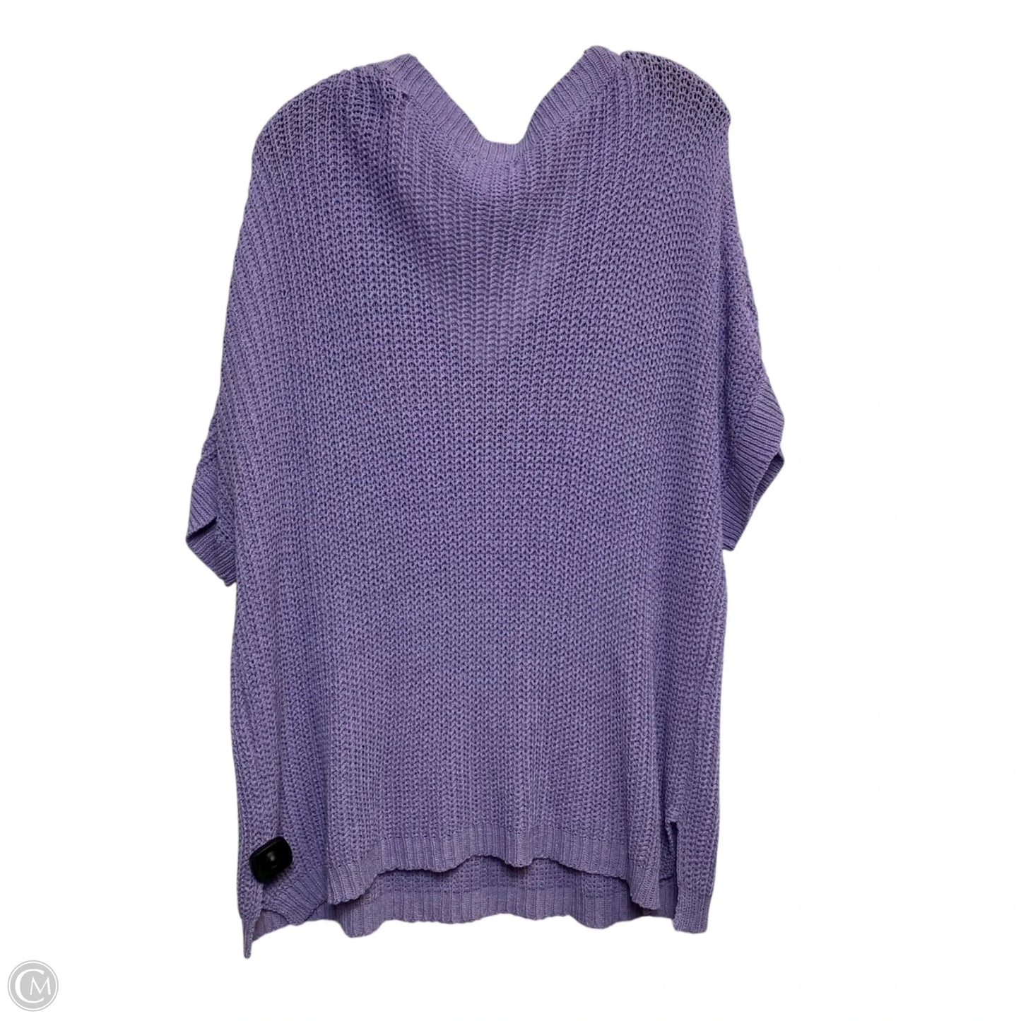 Sweater Short Sleeve By Bibi In Purple, Size: Xl