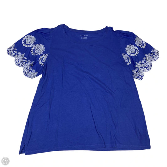 Top Short Sleeve By Talbots In Blue, Size: Xl